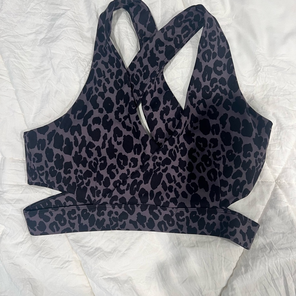 Cleo Harper Black Leopard Sports Bra